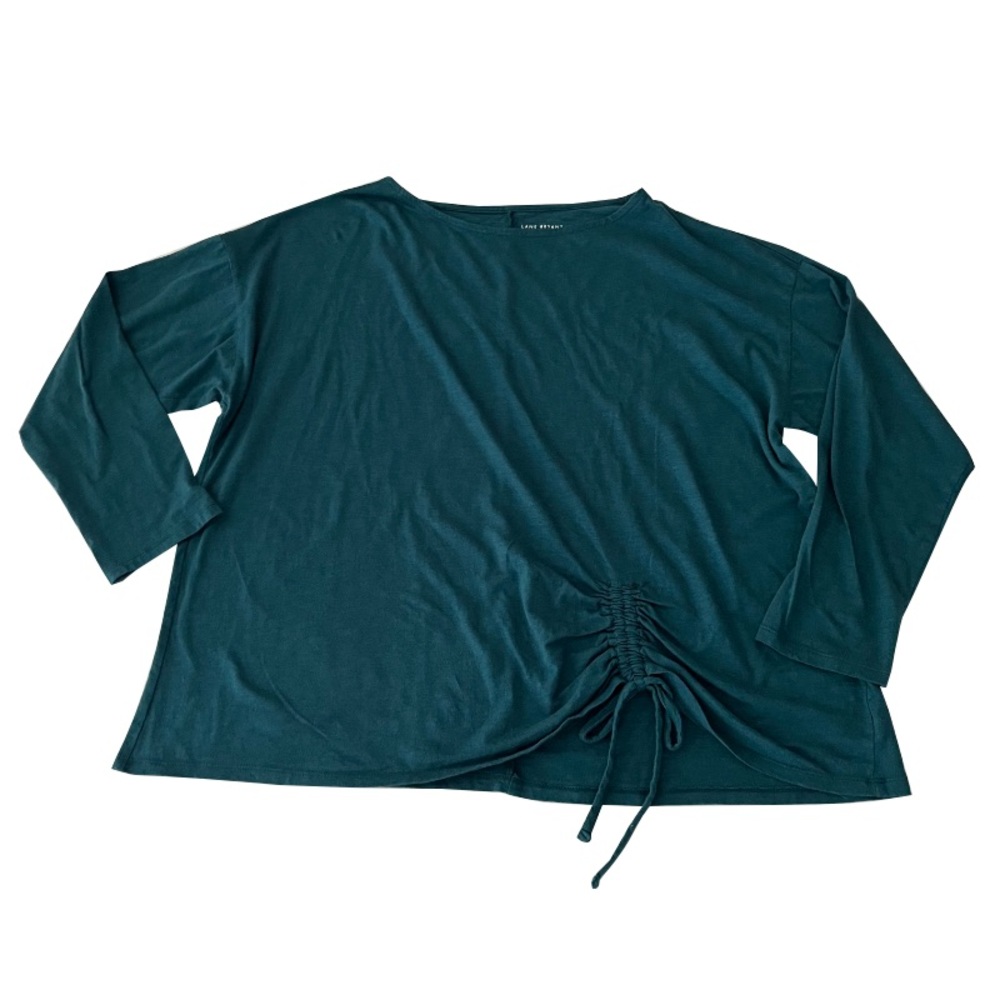 Lane Bryant Green Long Sleeved Casual Top